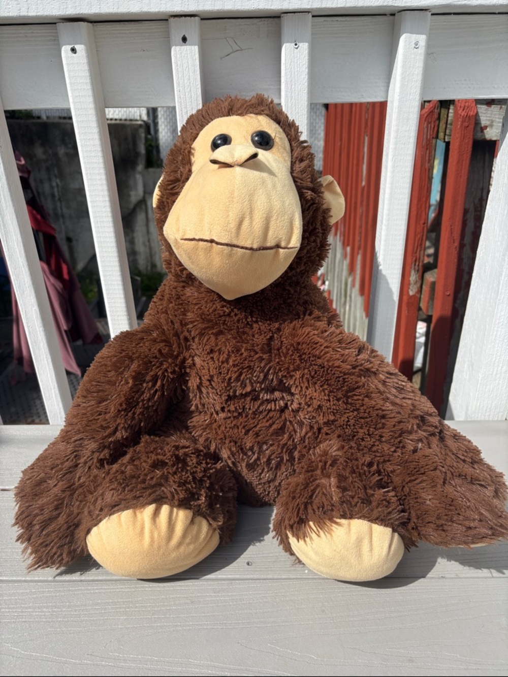 Ty Brown Monkey Plush with Cream Face and Paws